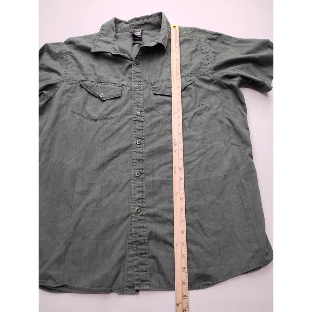 The North Face Shirt Mens XL Green Hiking Button Up